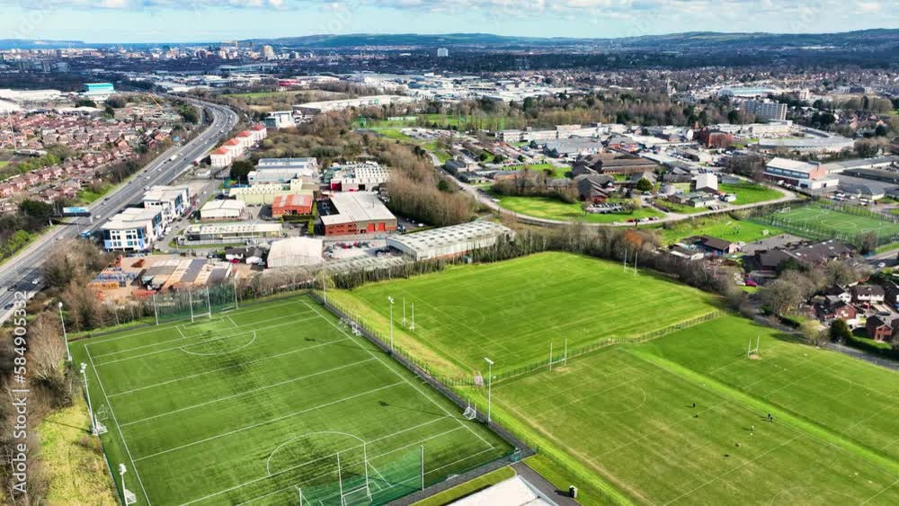 Aerial Video of St Agnes GAC Naomh Una CLCG Woodlands Playing Fields