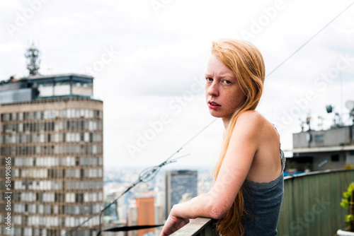 Serious woman portrait  photo