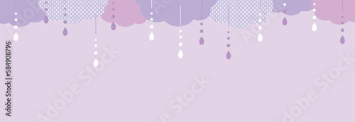 梅雨・雨の日の空模様のシンプルなイラスト