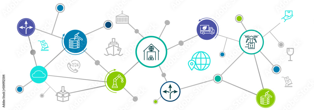 Logistics innovative background with global logistics Warehouse Logistics, Sea Freight Logistics partnership and more. Vector illustration eps10 Logistics innovative background with global logistics Warehouse Logistics, Sea Freight Logistics partnership and more. Vector illustration eps10