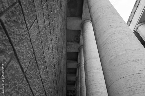 Rationalist Architecture and shapes of Rome EUR photo