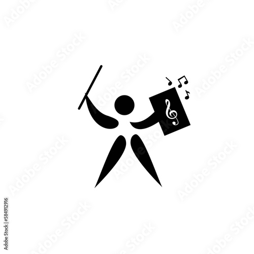 music concert conductor logo design