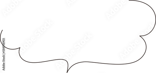 黒い線の吹き出し 7