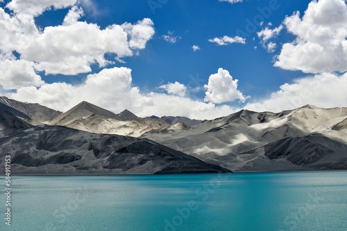 Baisha Lake in Bulunkou Reservoir, Pamir Plateau, Xinjiang