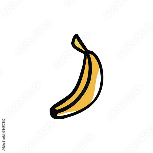 multicolored doodle fruits on white background