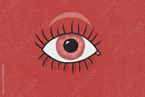 Minimal eye illustration photo