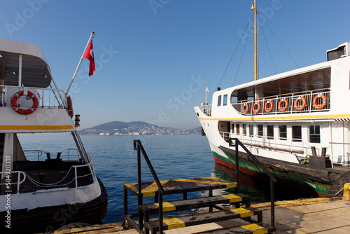 two moored ships photo