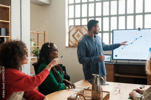 Office employees in a meeting at office