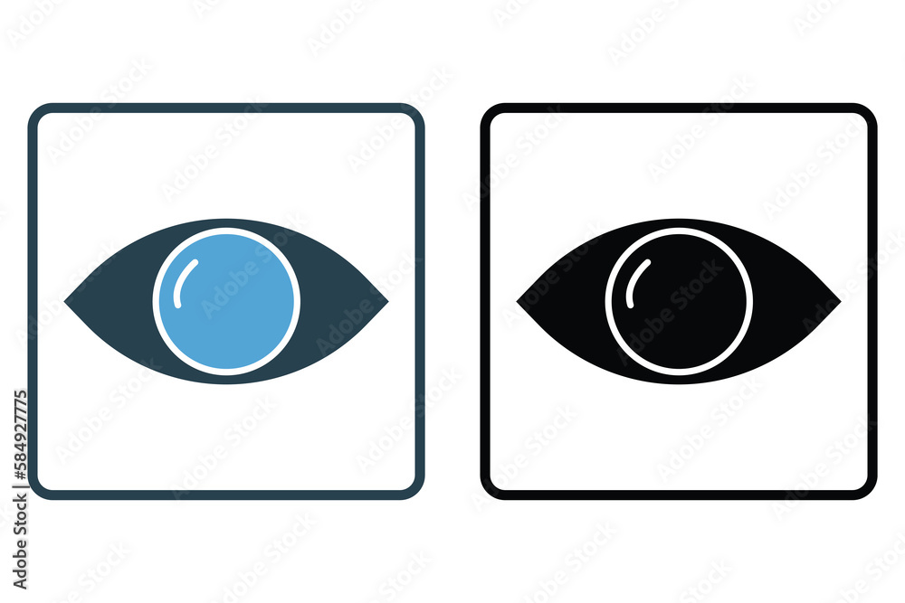 Eye icon illustration. icon related to human organ. Solid icon style. Simple vector design editable Eye icon illustration. icon related to human organ. Solid icon style. Simple vector design editable