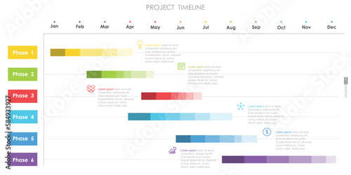 project timeline diagram Infographic roadmap template for business. 12 Months modern Timeline diagram calendar with presentation vector infographic.