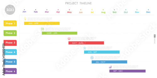 project timeline diagram Infographic roadmap template for business. 12 Months modern Timeline diagram calendar with presentation vector infographic.