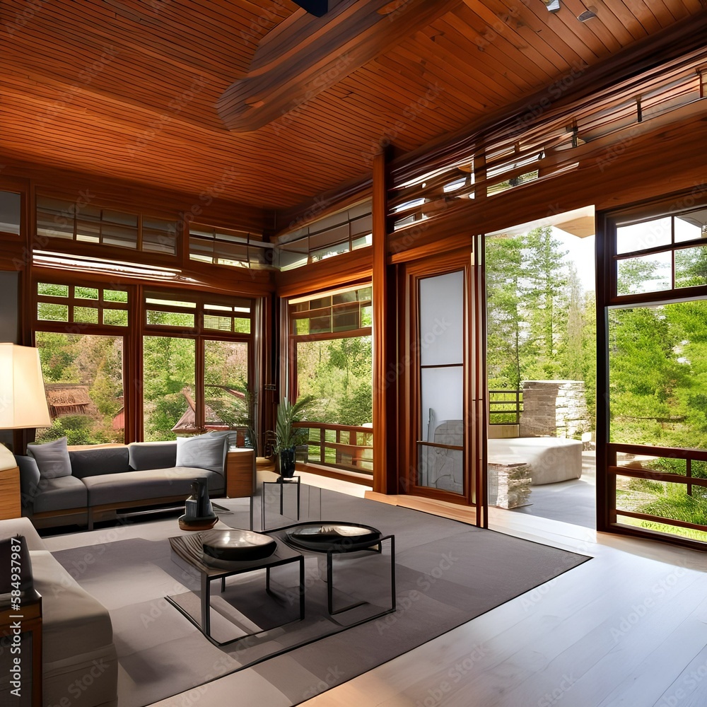 Obraz premium Pagoda home201, Generative AI