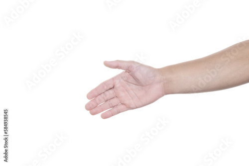 Man arm sign for handshake. Business hand symbol.