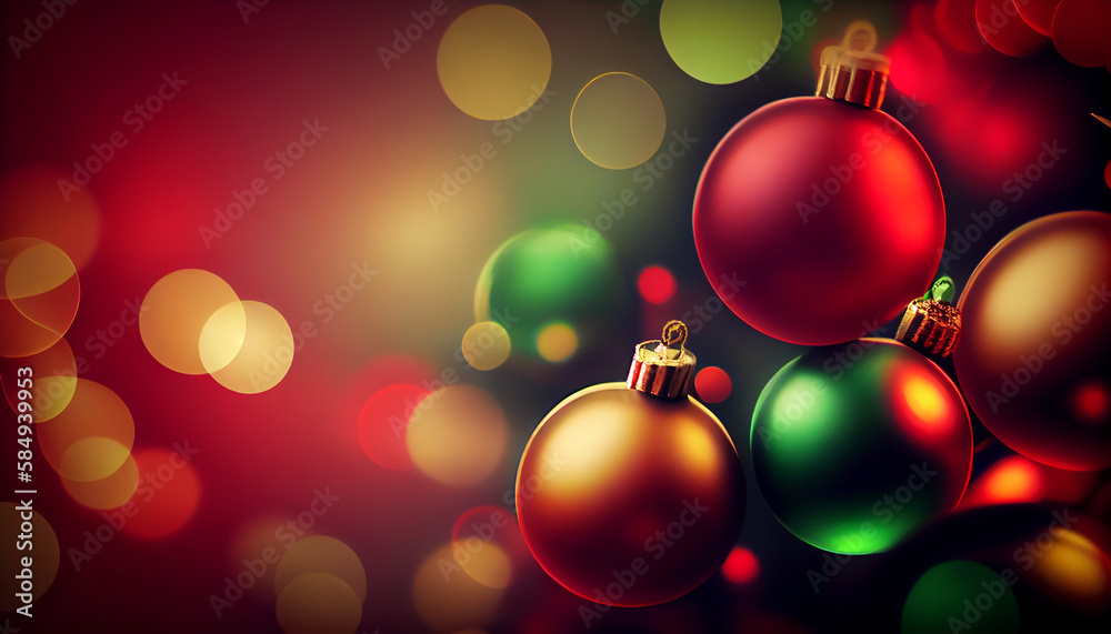 Celebration of winter with glowing gold ornaments generated by AI Celebration of winter with glowing gold ornaments generated by AI