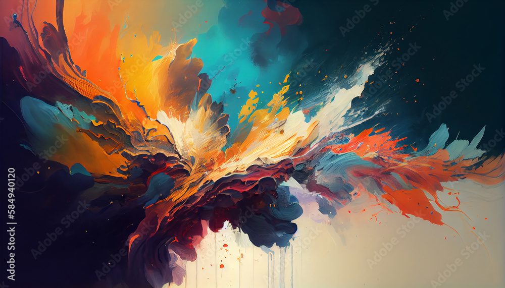 Abstract backdrop Ink watercolor creates vibrant grunge design generated by AI Abstract backdrop Ink watercolor creates vibrant grunge design generated by AI