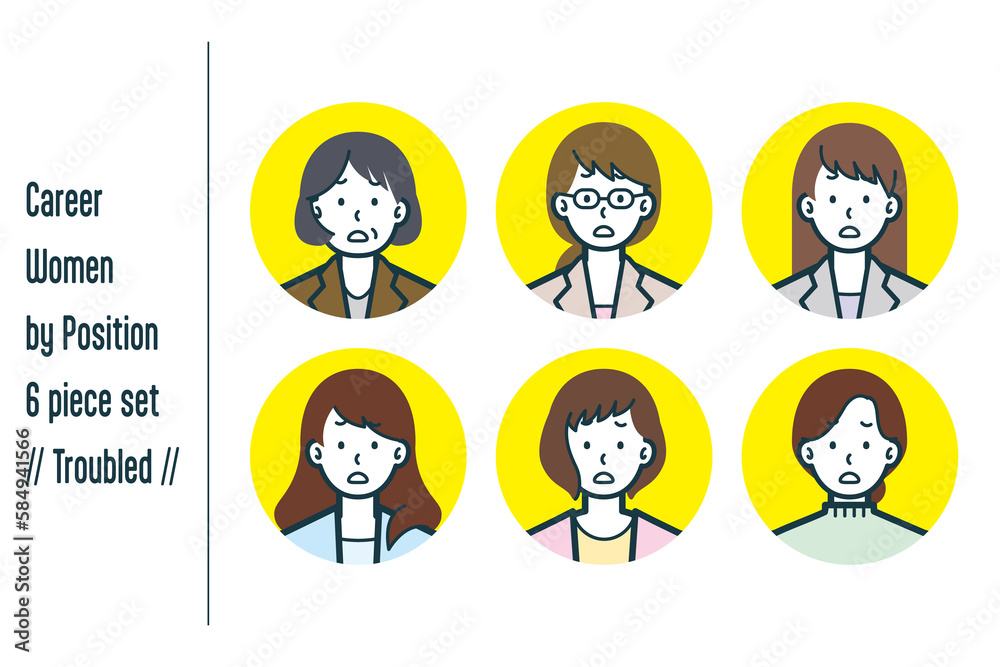 困っている役職ごとのキャリアウーマンの6点セットno.1 困っている役職ごとのキャリアウーマンの6点セットno.1