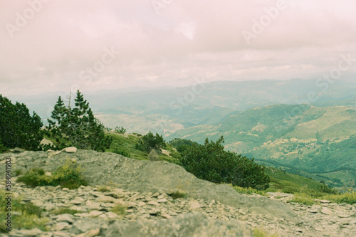 scenery in the mountains in auvergne France 