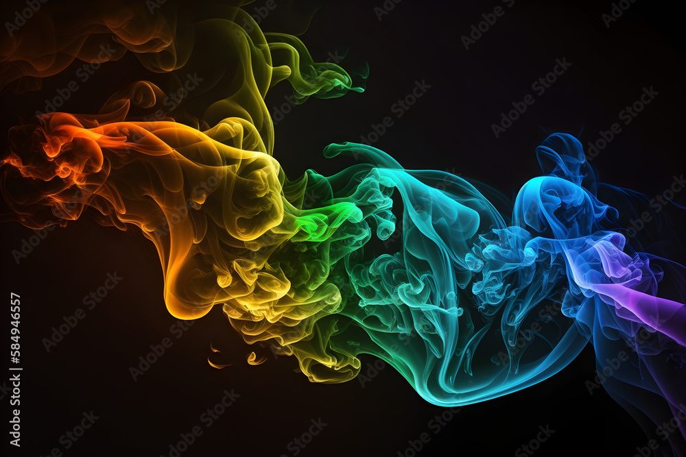 Fototapeta premium abstract gradient background with smoke texture and neon color