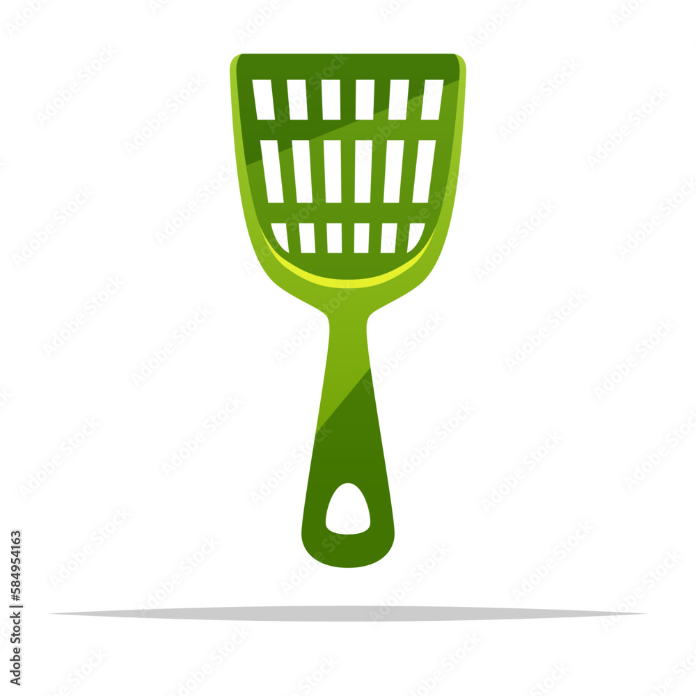 Cat litter scoop vector isolated illustration Cat litter scoop vector isolated illustration