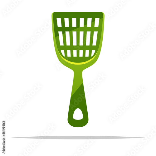 Cat litter scoop vector isolated illustration