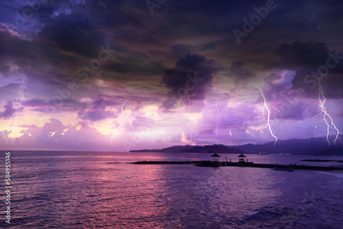 lightning storm in the sky abstract background weather  light background