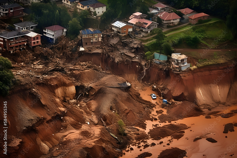 Impact of Landslides and Mudslides on Communities, natural disaster