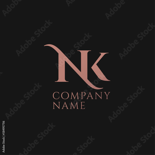 letter NK logo vector
elegant, classy and luxury royal style logo.