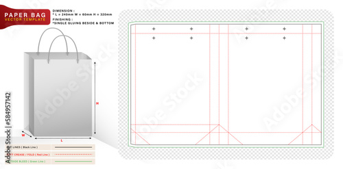vector illustration of die cut paper bags for products compartments unique designs, minimalist conceptual packet holder, parcel bags, Stationery and print layouts products 