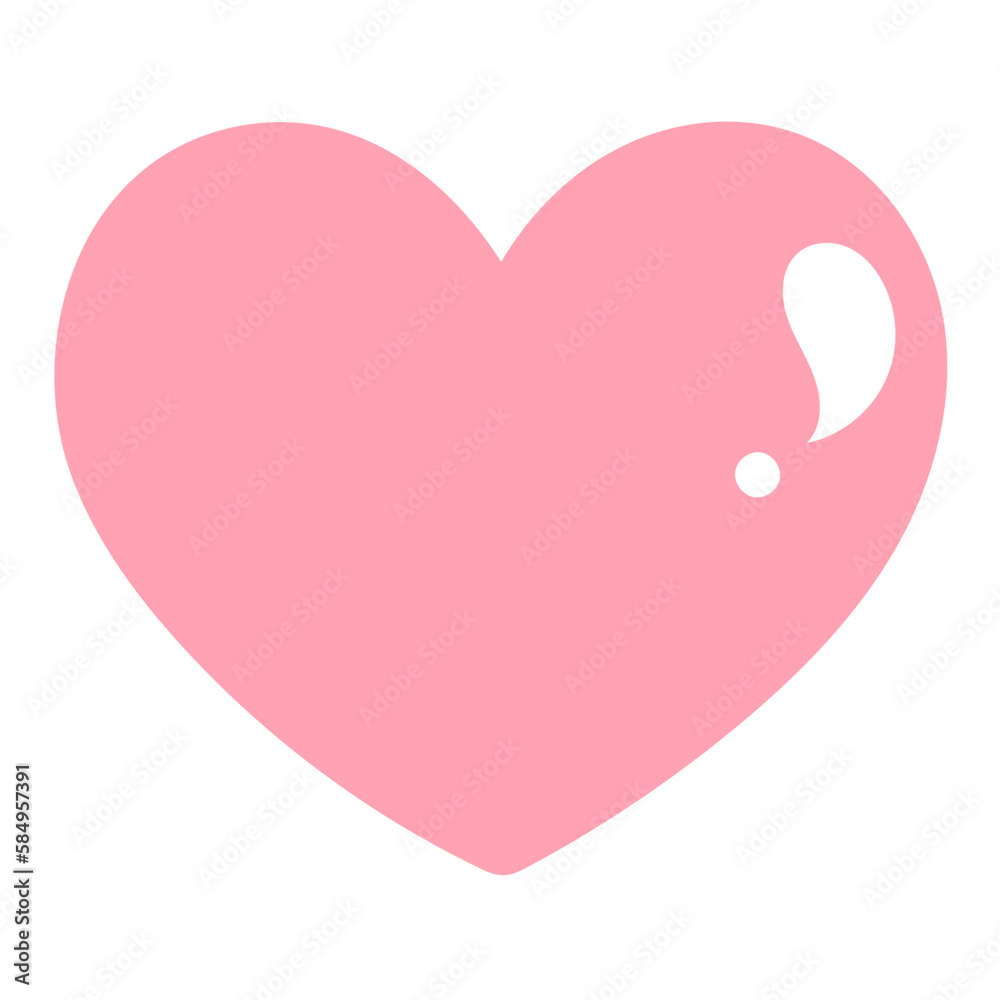 Heart doodle abstract flat decorative element Heart doodle abstract flat decorative element