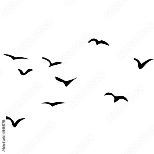 Flying Bird Silhouette Vector © desain_rifki