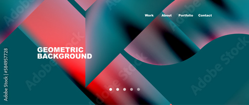 Geometric abstract background, line with fluid colors. Vector Illustration For Wallpaper, Banner, Background, Card, Book Illustration, landing page