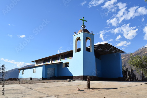 Iglesia colonial de la sierra del Peru (Callejon de Huaylas - Ancash) photo