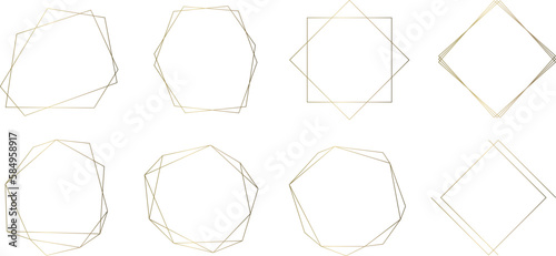 金色のフレームのセット