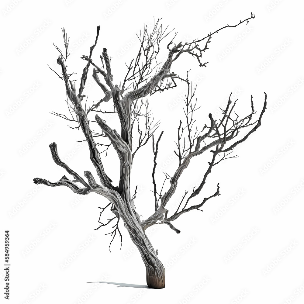Fototapeta premium Dry Dead Branch. Generative AI