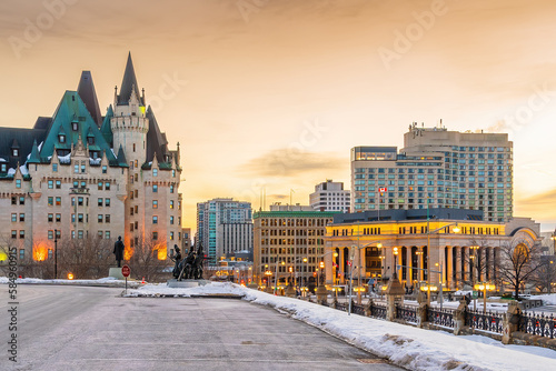 Downtown Ottawa city skyline, cityscape of Canada