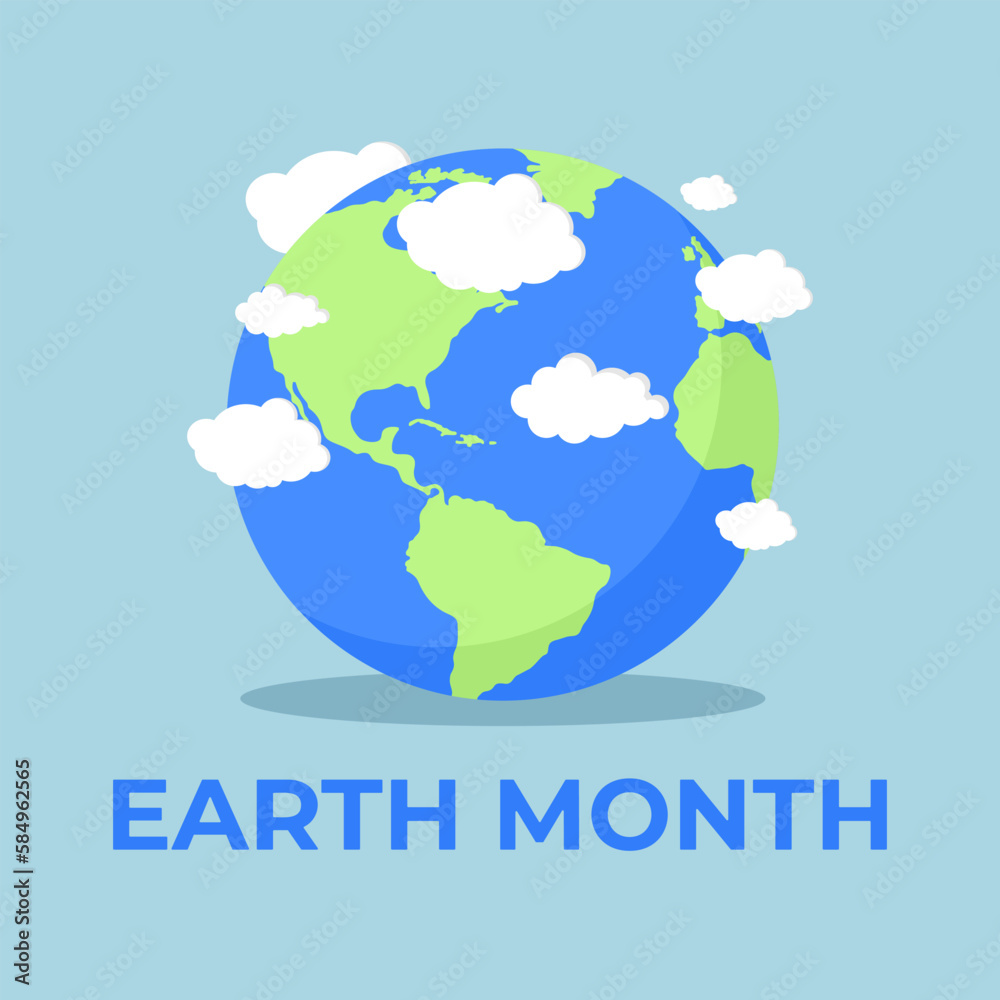 Earth Vector Illustrations for Earth Month Awareness Day Stock Vector