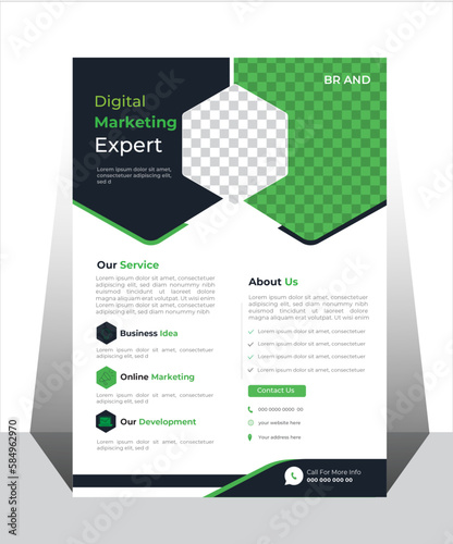 Corporate creative colorful business flyer template design , new digital marketing flyer, marketing, advertisement, vector illustration template in A4 size, Flyer template layout design