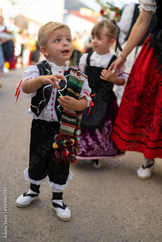 Little boy dressed in traditional costume photo