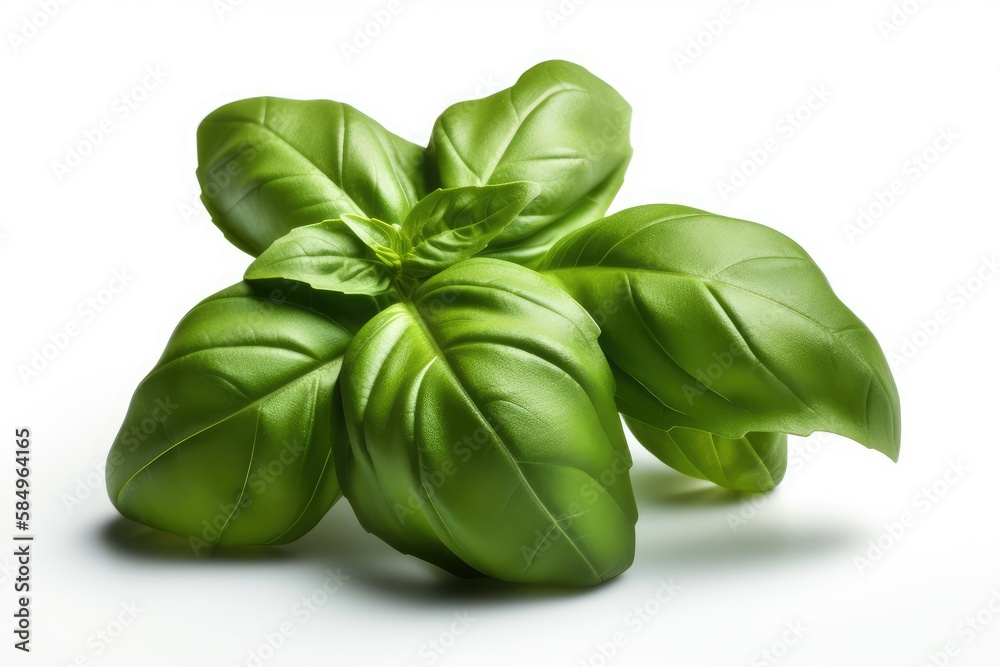 fresh basil isolated on white background fresh basil isolated on white background
