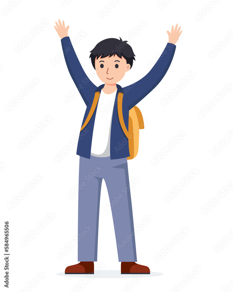 character student. Back to school , university concept character student. Back to school , university concept