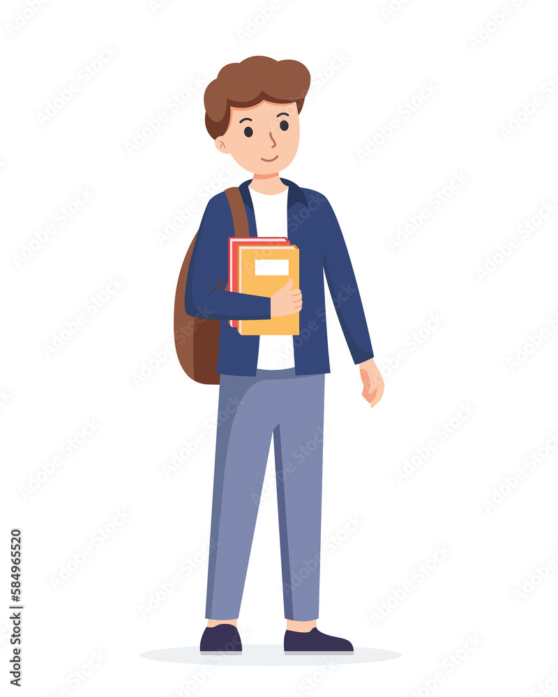 character student. Back to school , university concept character student. Back to school , university concept