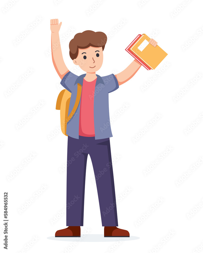 character student. Back to school , university concept character student. Back to school , university concept