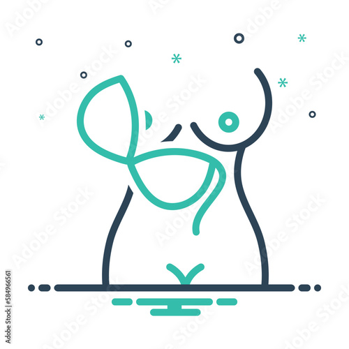 Mix icon for nudist