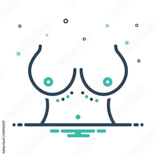 Mix icon for boob