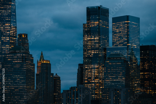 Manhattan and financial district close-up