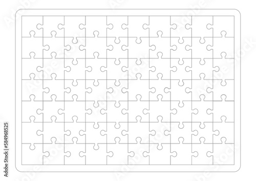 白いジグソーパズルが完成