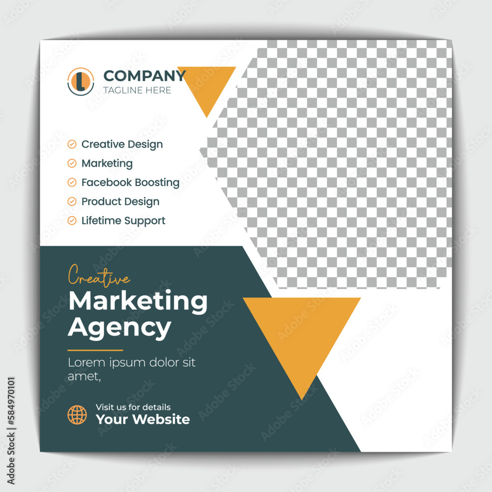 Digital marketing social media post and web banner template Digital marketing social media post and web banner template