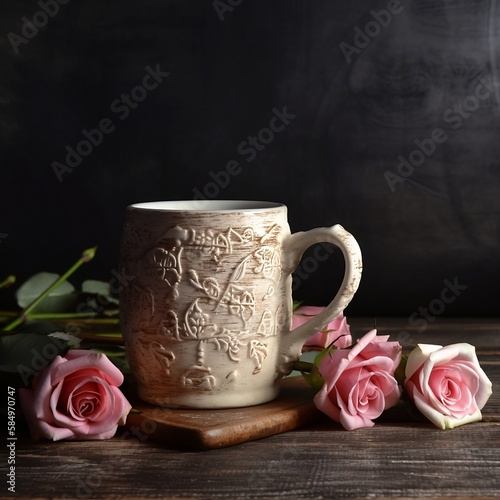 Axe, Roses and Bone textures photo