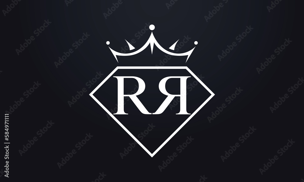 Diamond crown vector. Luxury queen logo for jewelry vector with letters Diamond crown vector. Luxury queen logo for jewelry vector with letters
