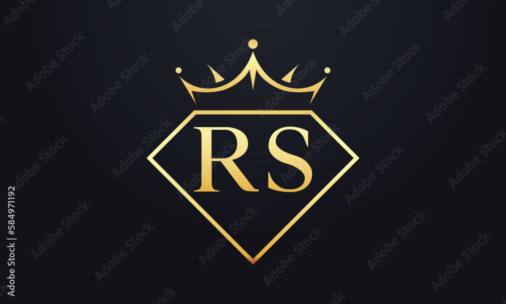 Diamond crown vector. Luxury queen logo for jewelry vector with letters Diamond crown vector. Luxury queen logo for jewelry vector with letters